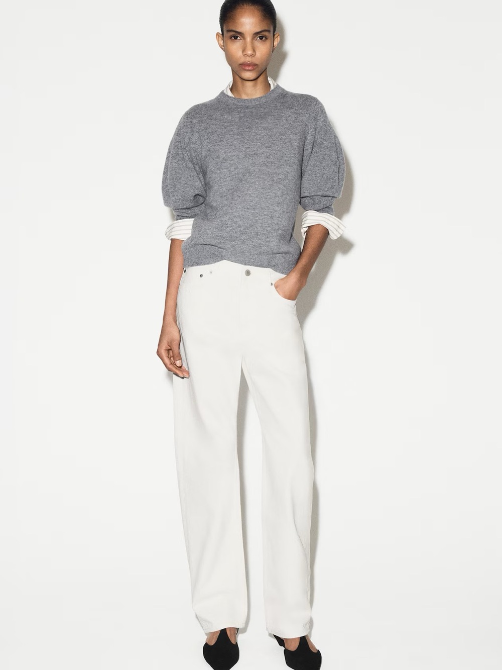 NWT (size small) COS BALLOON-SLEEVE MERINO WOOL SWEATER - Picture 6 of 9